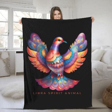 Discover Libra Spirit Animal Dove Alebrije Female Fleece Blankets