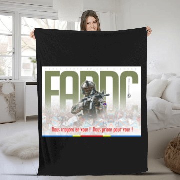 Discover Support to the Armed Forces of DR Congo Fleece Blankets