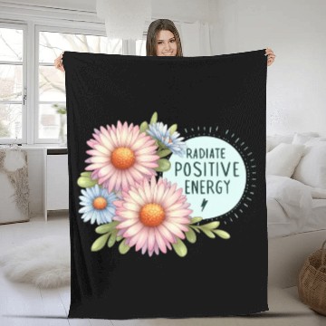 Discover Radiate Positive Energy: Daisy and Bloom Art Fleece Blankets