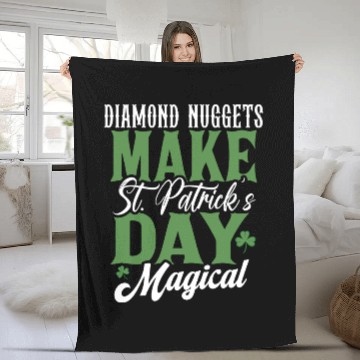 Discover Diamond Nuggets Make St Patricks Day Magical Fleece Blankets