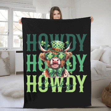 Discover Howdy Howdy Howdy Lucky St Patricks Fleece Blankets