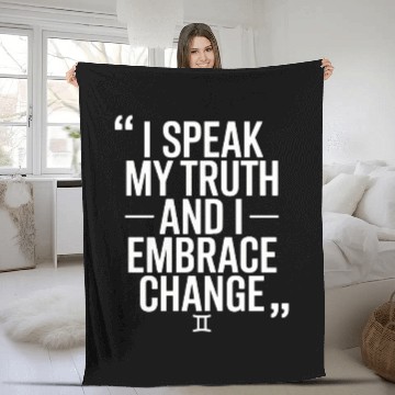 Discover Gemini Zodiac: I Speak My Truth And I Embrace Fleece Blankets