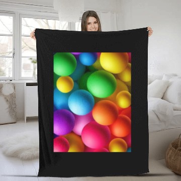 Discover Vibrant Multi Colored Spheres Fleece Blankets
