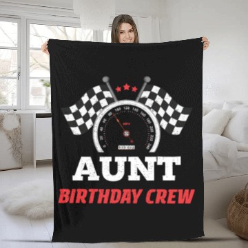 Discover Aunt Birthday Crew Theme Party Racing Car Driver Fleece Blankets