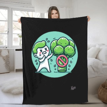 Discover No Broccoli – Funny Anti-Veggie Design Fleece Blankets