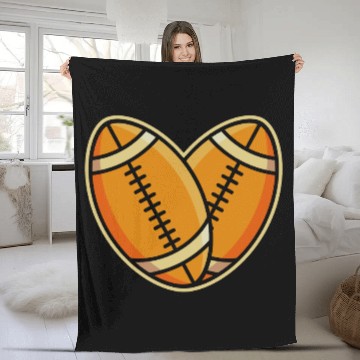 Discover Rugby Heart For Rugby Sport Lover Fleece Blankets