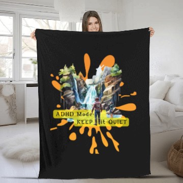 Discover NEURODIVERGENT adhd noise Fleece Blankets