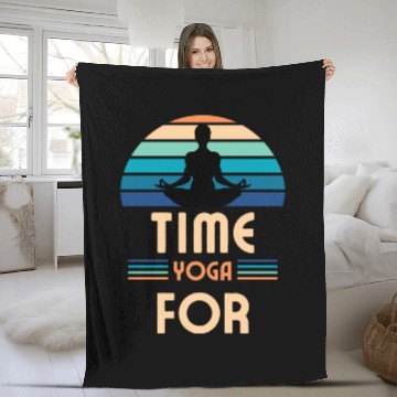 Discover Sunrise Serenity Yoga Silhouette Art Print - Relax Fleece Blankets