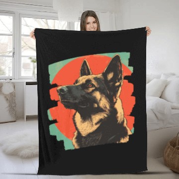Discover German Shepherd Fleece Blankets