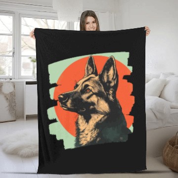Discover German Shepherd Fleece Blankets