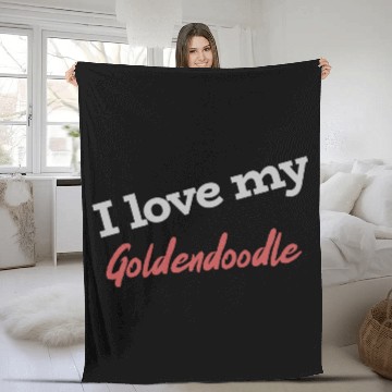 Discover I Love My Goldendoodle Fleece Blankets