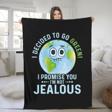 Discover I Decided To Go Green Planet Earth Day Fleece Blankets