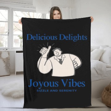 Discover Delicious Delights & Joyous Vibes Fleece Blankets