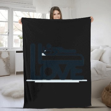 Discover 3D Love Typography with Creative Design Fleece Blankets
