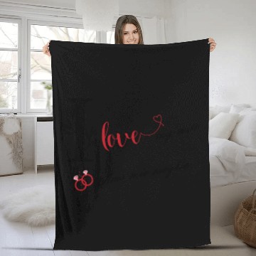 Discover I love my wife \ Amo mia moglie Fleece Blankets
