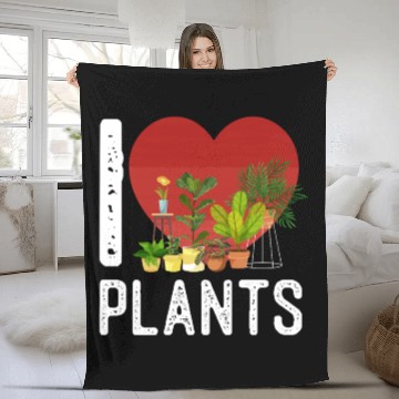 Discover Plant Lover Gardening Heart I Love Fleece Blankets