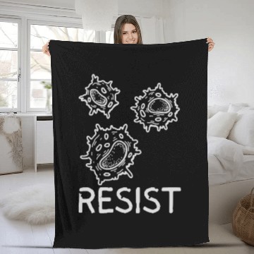 Discover Immune Cell Resist Design – Science & Activism Art Fleece Blankets