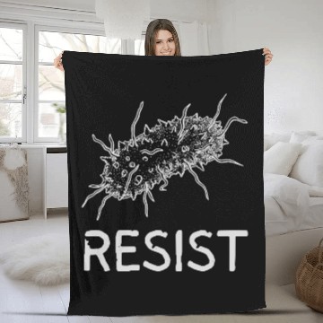 Discover Bacteria Resist Design – Microbiology Science Art Fleece Blankets