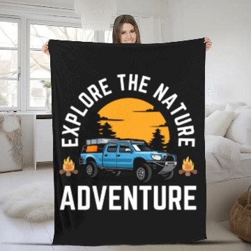Discover Explore the Wild – Nature Adventure Fleece Blankets