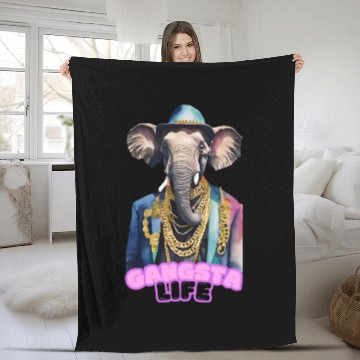 Discover Gangsta Life Elephant 2 Fleece Blankets