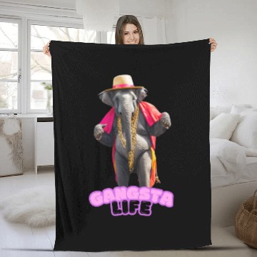 Discover Gangsta Life Elephant 3 Fleece Blankets