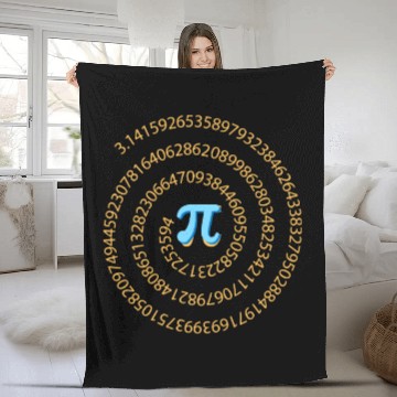 Discover Funny Pi Day Spiral Pi Math for Pi Day 3.14 Fleece Blankets