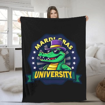 Discover Mardi Gras University Alligator Men's Mardi Grasma Fleece Blankets