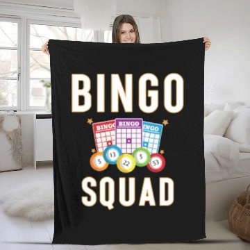 Discover Bingo Squad Bingo Card Player Gift Fleece Blankets