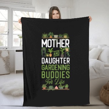 Discover Plant Lover Gardening Mom Daughter Fleece Blankets