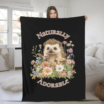 Discover Naturally adorable - hedgehog Fleece Blankets