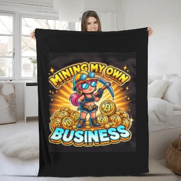 Discover Mining My Own Business Female Fleece Blankets