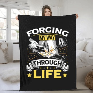 Discover Power Blacksmith Metal Blacksmith Merch Fleece Blankets
