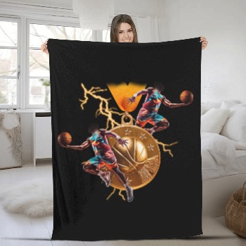 Discover Basketball Game Day Fleece Blankets