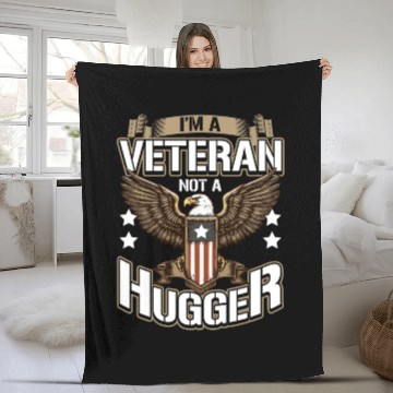 Discover Dysfunctional Veteran I'm A Veteran Not A Hugger Fleece Blankets