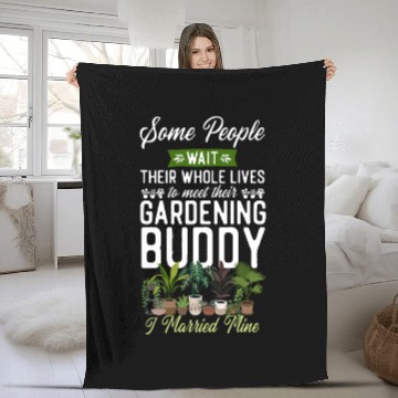 Discover Plant Lover Gardening Husband Wife Fleece Blankets