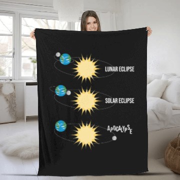 Discover Lunar Eclipse Solar Eclipse Apocalypse Fleece Blankets