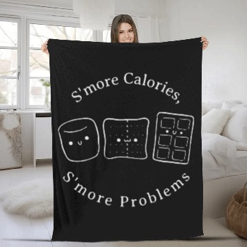 Discover S’more Calories, S’more Problems backyard camping Fleece Blankets