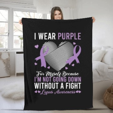 Discover I Wear Purple For Myself Lupus Awareness Fleece Blankets