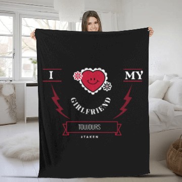 Discover I LOVE MY GIRLFRIEND TOURJOUR TAKEN Fleece Blankets