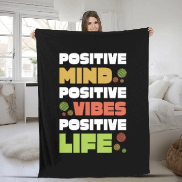 Discover Positive Mind Vibes Life Mental Health Awareness Fleece Blankets