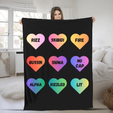 Discover Skibidi Valentine's Day - Funny Valentine's Day Fleece Blankets