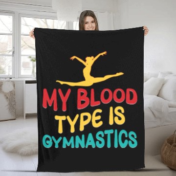 Discover Gymnastics Gym Fitness Sports Training Fleece Blankets