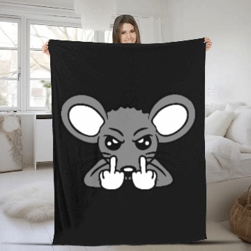 Discover Mouse Evil Boy Angry Frustrated Aggressive Naughty Fleece Blankets