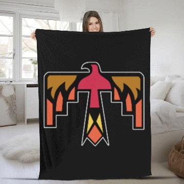 Discover Colorful Thunderbird design Fleece Blankets