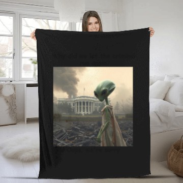 Discover Trump - We let the criminal run again, sorry Fleece Blankets
