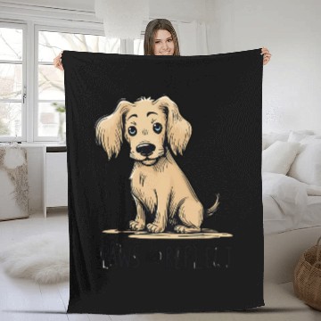 Discover Cute Puppy | Cute Dog Design Fleece Blankets