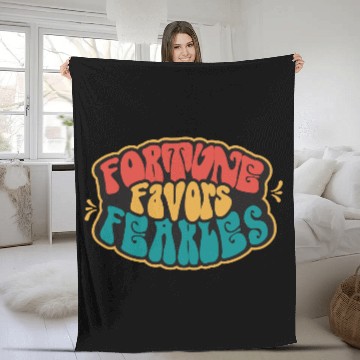 Discover Fortune Favor Fearless Fleece Blankets