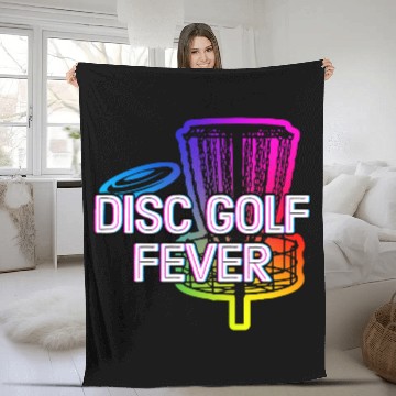 Discover Disc Golf Fever Sports Vacation Games Relaxation Fleece Blankets