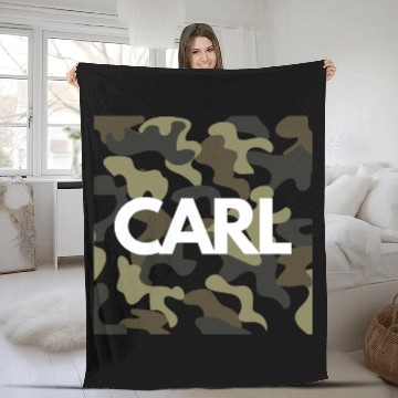 Discover Carl Name Fleece Blankets for Men Good Quality Camouflage