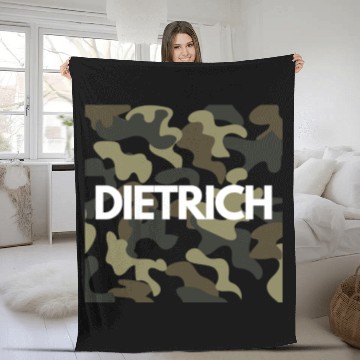 Discover Dietrich Name Fleece Blankets Men Good Quality Camouflage